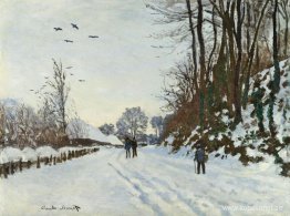 Vägen till gården Saint-Simeon på vintern