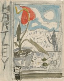 Studie för affischporträtt Marsden Hartley
