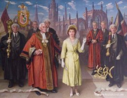 Prinsessan Elizabeth öppnar den nya Broadgate, Coventry