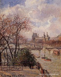 Louvren, grått väder, eftermiddag