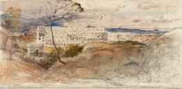 Colosseum och Konstantins båge från Palatinen, Rom 1839