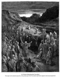 Präster förmanar korsfararna