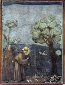 St Francis predikar för fåglarna