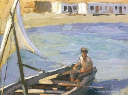 Båt med segel (Panormos, Tinos)