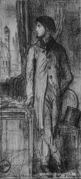 Porträtt av Degas i Florens