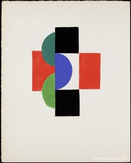 Namnlös gouache (Illustration till Tristan Tzaras "Le fruit per
