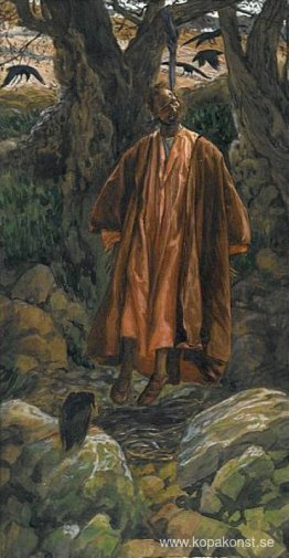 Judas hänger sig själv, illustration till "Kristi liv"