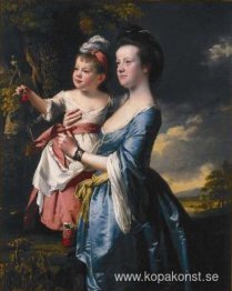 Porträtt av Sarah Carver och hennes dotter Sarah