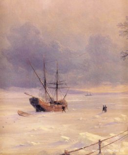 Frusen Bosporen Under Snö