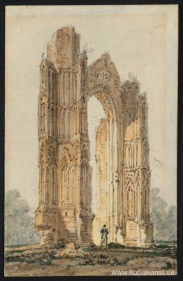 En del av ruinerna av Walsingham Priory