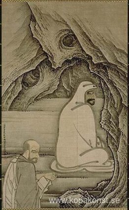 Huike erbjuder sin arm till Bodhidharma