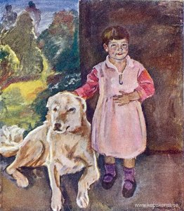 Katya med en hund
