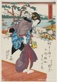 Shimada Station (Shimada shuku), nr 24 från en namnlös serie av