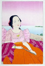 Porträtt av en Chamorro kvinna - Röd