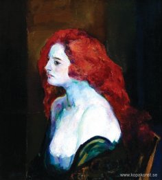 Kvinna med rött hår