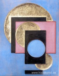 Tre guldcirklar med blå helcirkel