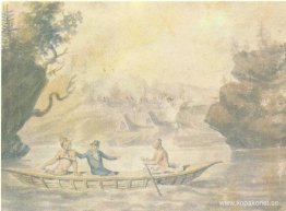 Amerikanska indianer i båten