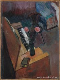 Interiör med harmonium