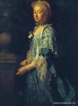 Porträtt av Augusta av Saxe Gotha, prinsessan av Wales