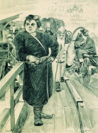 Vasily Buslaev. Illustration till boken "Ryska episka hjältar"