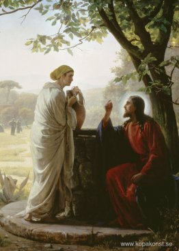 Kvinna vid brunnen