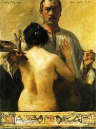 Självporträtt med modell