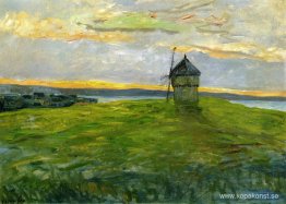 Landskap med kvarn