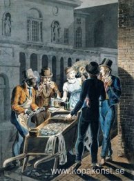 Nattliv i Philadelphia - En Oyster Barrow framför Chestnut Stree