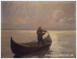 Violinist i en båt
