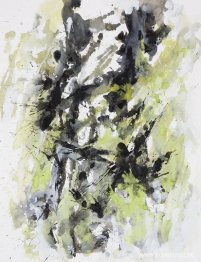 Winterwoods G-632 - abstrakt akvarellkonst på papper