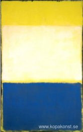 Nr 6 (gul, vit, blå över gul på grå)