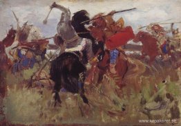 Scythians slag med slaverna (skiss)