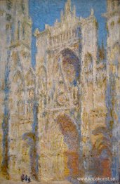 Rouen katedral, västra fasaden, solljus