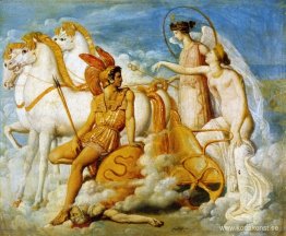 Venus, sårad av Diomedes, återvänder till Olympen