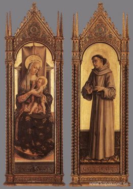 Madonna och barn, den helige Franciskus av Assisi