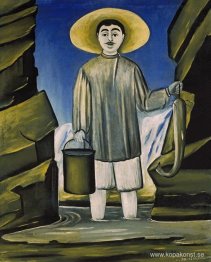 Fiskare bland klippor