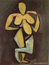 Stående kvinnlig naken