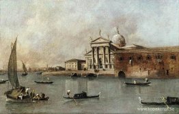 Venedig: Utsikt över kyrkan San Giorgio Maggiore sett från Giude