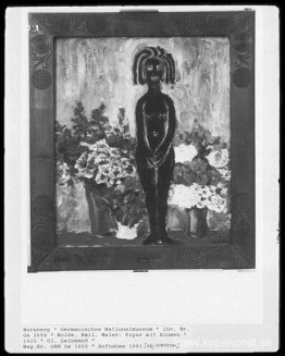 Figur med blommor