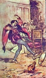 Petruchio, som låtsades hitta fel med varje maträtt, kastade köt