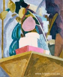 Stilleben på hörnet av en mantel