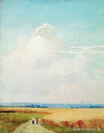 Studie för målningen "Noon in the vicinity of Moscow"