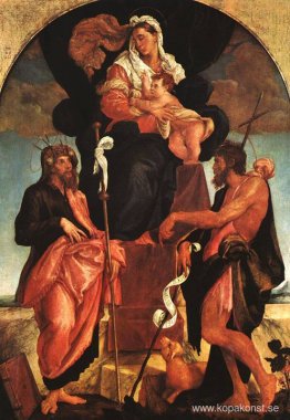 Madonna och barn med heliga