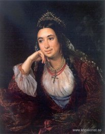 Porträtt av en författare V.I.Lizogub