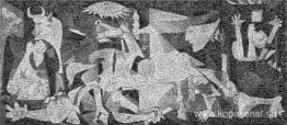 Guernica, fotomosaik monterad på aluminium
