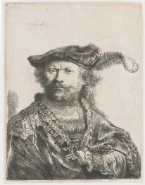 Självporträtt i sammetsmössa och plym