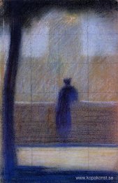 Man lutad på en bröstvärn