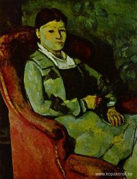Porträtt av Madame Cezanne