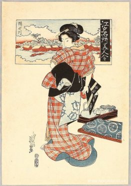 Skönhet och Sumida River - Edo Meisho Bijin Awase