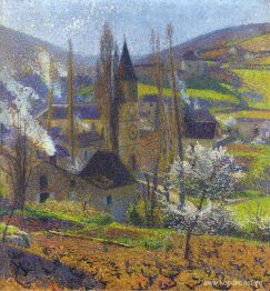 Labastide på våren bakom Presbytere